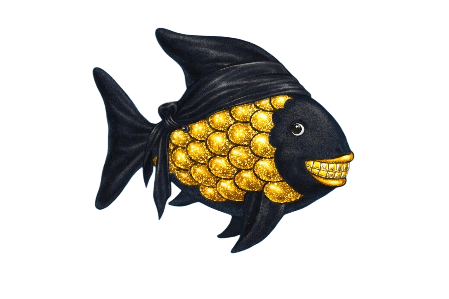 Black and Gold Rainbow Fish